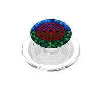 Drapeau du Peuple rom Drapeau Gitane géométrique Patrimoine rom PopSockets PopGrip pour MagSafe
