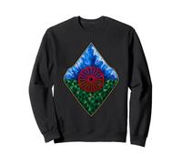 Drapeau du Peuple rom Drapeau Gitane géométrique Patrimoine rom Sweatshirt