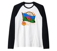 Drapeau du Peuple rom Gitane Manche Raglan