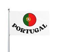 Drapeau du Portugal 3x5 - Panneau « J'aime le Portugal », bannière de jardin avec œillets