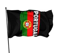 Drapeau du Portugal 90 x 150 cm, bannière extérieure saisonnière pour jardin, cour, porche, maison de campagne, décoration intérieure