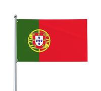 Drapeau du Portugal 90 x 150 cm en polyester, impression recto double visibilité, résistant à la décoloration, pour décoration intérieure et extérieure, taille unique.