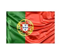 Drapeau du Portugal 90 x 150 cm - Grand avec passant pour mât et cordons pour attacher - Léger pour le sport, le football, les manifestations, les bâtiments