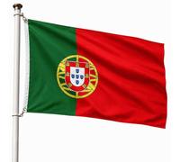 Drapeau du Portugal avec 2 œillets en laiton pour extérieur, en polyester, résistant au vent et à la pluie 90 x 150 cm