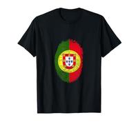 Drapeau du Portugal avec empreintes digitales fières portugaises pour hommes, femmes, enfants T-Shirt