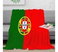 Drapeau du Portugal Couverture en Polaire Douce Et Chaude Drapeau National Style Imprimé Couverture en Flanelle Canapé Blanket Couverture pour Lit All Saisons 60x80inch(150x200cm)