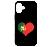 Drapeau du Portugal en Forme de cœur Coque pour iPhone 16
