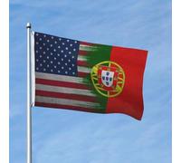 Drapeau du Portugal Intersect America 3x5 pieds Bannière Polyester Saisonnier Double Face Jardin Extérieur Maison Cour Festival Décor