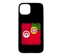 Drapeau du Portugal Tunisie | Racines portugaises tunisiennes Coque pour iPhone 15 Plus