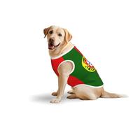 Drapeau du Portugal - Vêtements pour chiens de taille moyenne et grande - Vêtement en coton doux pour animal de compagnie à porter au quotidien, promenade (taille L, bleu, jaune)