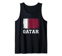 Drapeau du Qatar Aspect Vieilli Vintage du Qatar Débardeur