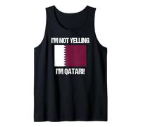 Drapeau du Qatar avec Inscription « I'm Not Yelling » Débardeur