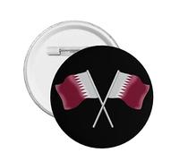 Drapeau du Qatar Boutons Pins-Back Buttons Pins Round Chest Pins Badges Bouton Broche Chapeau Vêtements Sac Accessoires S