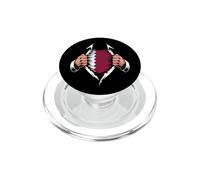 Drapeau du Qatar déchiré Graphic Racines de la fierté du Qatar PopSockets PopGrip pour MagSafe