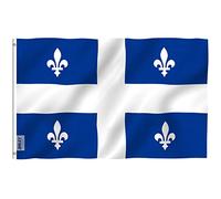 Drapeau du Québec ANLEY Fly Breeze 3 x 5 pieds couleurs éclatantes résistantes à la décoloration avec œillets en laiton