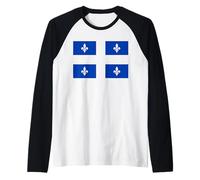 Drapeau du Québec Canada Manche Raglan