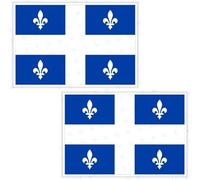 Drapeau du Québec, Canada Province du Québec Fleurdelisé National Flag, Canadien 100 mm (env. 9,9 cm) Vinyle Autocollants x2