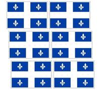 Drapeau du Québec, Canada Province du Québec Fleurdelisé National Flag, Canadien 40mm (env. 4,1 cm) Autocollants en vinyle, décalcomanies x6