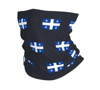 Drapeau du Québec Homme Femme Écharpe Tube Coupe-Vent Cache Cou Séchage Rapide Tour De Cou pour Ski Moto Randonnée Golf