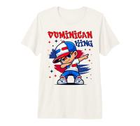 Drapeau du Roi dominicain Dabbing de la République Dominicaine Pride for T-Shirt Haut de Gamme