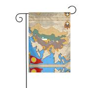 Drapeau du Royaume du Bhoutan Map02 - Drapeau de fête - Drapeaux d'extérieur d'hiver et bannière de cour pour porche, pelouse, jardin - Décorations de Noël