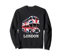 Drapeau du Royaume-Uni à Deux étages Motif Bus Rouge Londres Sweatshirt