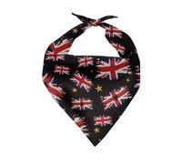 Drapeau du Royaume-Uni Bandanas Chien Chats Doux Et Confortable Bavoir Bandana Triangulaire pour Animal Lavable Foulard pour Chien Petite, Moyenne Et Grande Taille