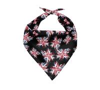 Drapeau du Royaume-Uni Bandanas Chien Chats Doux Et Confortable Triangle pour Chiens Unique Style Chiens Bandana Foulards Petite, Moyenne Et Grande Taille