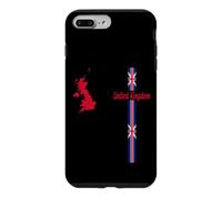 Drapeau du Royaume-Uni, Carte du Royaume-Uni et Graphique de Voyage British Pride Coque pour iPhone 7 Plus/8 Plus