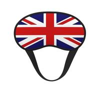 Drapeau du Royaume-Uni C'est un masque pour les yeux à bord noir. Le masque doux pour les yeux peut améliorer la qualité du sommeil et est adapté pour l'intérieur, l'extérieur et les voyages.