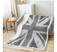 Drapeau du Royaume-Uni Couverture Flanelle Couvertures Peluche Multi-Usages Plaids pour Voyages Lit Voiture 150x200cm