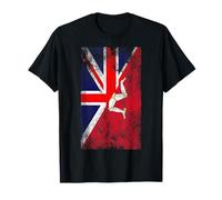 Drapeau du Royaume-Uni et de l'île de Man - Manx Britannique T-Shirt