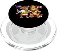 Drapeau du Royaume-Uni et du Cambodge Racines Britanniques PopSockets PopGrip pour MagSafe