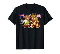 Drapeau du Royaume-Uni et du Cambodge Racines Britanniques T-Shirt