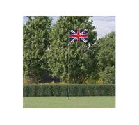Drapeau du Royaume-Uni et mât 5,55 m Aluminium 3147140