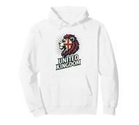 Drapeau du Royaume-Uni Lion Retro British Pride Souvenir Design Sweat à Capuche