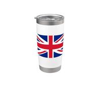 Drapeau du Royaume-Uni Union Jack Gobelet isotherme en acier inoxydable double paroi