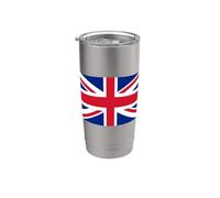 Drapeau du Royaume-Uni Union Jack Gobelet isotherme en acier inoxydable double paroi