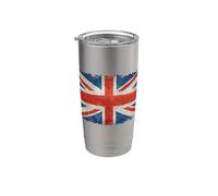 Drapeau du Royaume-Uni Union Jack style grungy Gobelet isotherme en acier inoxydable double paroi