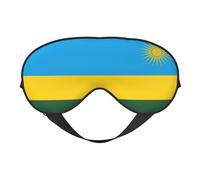 Drapeau du Rwanda 6 Masques de sommeil avec sangle réglable Masque pour les yeux doux pour femmes Hommes Voyage Travail Maison