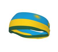 Drapeau du Rwanda Bandeau de sport tendance absorbant la transpiration pour course à pied fitness élastique respirant toutes saisons