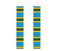 Drapeau du Rwanda - Bannière de décoration de fête de remise de diplôme - Convient pour une utilisation en intérieur et en extérieur, un incontournable pour célébrer la remise de diplôme