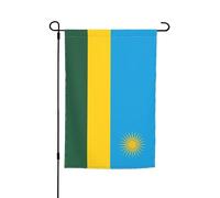 Drapeau du Rwanda double face, 30,5 x 45,7 cm, décoration extérieure, impression intégrale résistante à la décoloration, bannière décorative saisonnière pour terrasse, pelouse