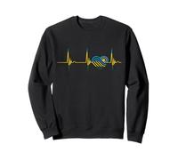 Drapeau du Rwanda Heartbeat EKG Pulse Heart Pride Rwandan Pride Sweatshirt