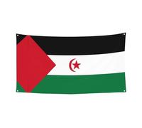 Drapeau du Sahara occidental - Bannière à suspendre - 180 x 88,9 cm - Bannière de fête de Noël - 180 x 90 cm