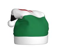 Drapeau du Sahara Occidental Chapeau de Noël en peluche confortable pour fêtes de vacances et activités parents-enfants