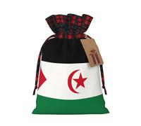 Drapeau du Sahara Occidental Deux couleurs Sac cadeau S Beau Pratique Convient pour Noël Anniversaire