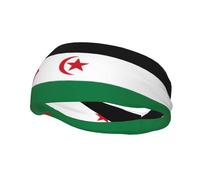 Drapeau du Sahara Occidental Mode Sport Bandeau Absorbant La Sueur Bandeau pour Running Fitness Élastique Respirant Toutes saisons