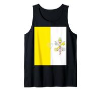 Drapeau du Saint-Siège Vatican Cœur Fière Église catholique chrétienne Débardeur