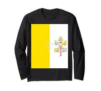 Drapeau du Saint-Siège Vatican Cœur Fière Église catholique chrétienne Manche Longue